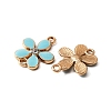 Zinc Alloy Enamel Links Connectors ENAM-WH0054-33A-2