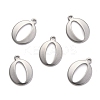 Tarnish Resistant 304 Stainless Steel Alphabet Charms STAS-H122-O-P-2