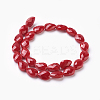 Opaque Solid Color Glass Beads Strands GLAA-E405-02A-D-2