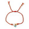Handmade Heart Brass Enamel Charm Bracelets OI2276-5-1