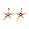 Brass Micro Pave Cubic Zirconia Pendants KK-S526-28G-1