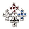 304 Stainless Steel Micro Pave Cubic Zirconia Pendants STAS-P421-02P-1