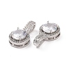 Brass Micro Pave Cubic Zirconia Pendants KK-E068-VC424-3