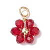 20Pcs 5 Colors Glass Charms PALLOY-JF02918-3