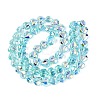 Electroplate Transparent Glass Beads Strands LS-EGLA-N056-01A-03-2