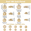 100Pcs 10 Styles Rack Plating Alloy Flower Bead Caps KK-SC0005-80-2