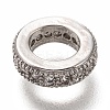 Brass Micro Pave Clear Cubic Zirconia Charms ZIRC-B002-41-01P-2