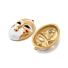 304 Stainless Steel with Crystal Rhinestone Enamel Pendants STAS-G358-04G-01-2
