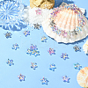 100Pcs 10 Colors Starfish Handmade Glass Beads GLAA-SC0002-80B-5