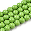 Opaque Solid Color Glass Beads Strands X-GLAA-T032-P8mm-06-1