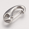 Non-Tarnish 304 Stainless Steel Push Gate Snap Keychain Clasp Findings STAS-F083-04P-01-1