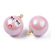 ABS Plastic Imitation Pearl Pendants KY-N015-112-1