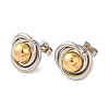 Ring & Round 304 Stainless Steel Stud Earrings for Women X-EJEW-U003-19-1