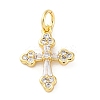 Brass Micro Pave Cubic Zirconia Pendants KK-S510-33G-02-1