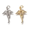 Brass Micro Pave Clear Cubic Zirconia Pendants ZIRC-I051-10-1