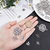 100Pcs 10 Styles Tibetan Style Alloy Links Connectors PALLOY-SC0003-40AS-3