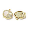 Brass Micro Pave Cubic Zirconia Pendants KK-G485-34H-G-2