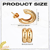 1 Pair Stainless Steel Two-layer C-Shaped Stud Earrings for Women EJEW-LP0012-01G-2
