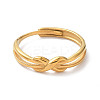 Ion Plating(IP) 304 Stainless Steel Infinity Adjustable Rings RJEW-D006-17G-2