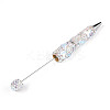 Fishtail Resin & Polymer Clay Pave Rhinestone Ball-Point Pen AJEW-T013-05F-2