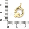 Brass Micro Pave Clear Cubic Zirconia Pendants KK-I476-01G-Q-3