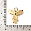 Brass Micro Pave Cubic Zirconia with Glass Pendants X-KK-U055-10G-02-3