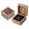 Hollow Wood Medal Storage Magnetic Boxes CON-WH0088-93C-01-1