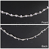 1 Yard Brass Crystal Rhinestone Cup Chain with Imitation Pearl OCOR-GL0001-08B-4