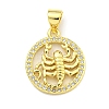 Brass Micro Pave Cubic Zirconia Pendants KK-K354-03G-05-1