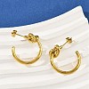 304 Stainless Steel knot Stud Earrings EJEW-S272-04G-3