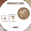 Iron & Brass Double Cap Rivets KK-FG0001-27G-2