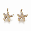 Brass Micro Pave Cubic Zirconia Charms LS-ZIRC-F103-21A-G-1