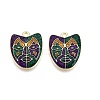 Carnival/Mardi Gras Theme Alloy Enamel & Glitter Powder Pendants ENAM-T020-53E-RS-1