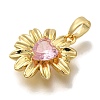 Rack Plating Brass Micro Pave Cubic Zirconia Pendants KK-I720-50G-2
