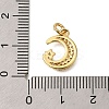 Rack Plating Brass Micro Pave Cubic Zirconia Pendants ZIRC-F142-13C-G-3