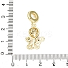 Brass Micro Pave Clear Cubic Zirconia Sea Animal European Dangle Charms LS-KK-B159-04G-01-3