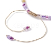 3Pcs 3 Color Natural Pearl & Glass Seed Braided Bead Bracelets Set BJEW-JB09535-5