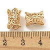 Rack Plating Brass Micro Pave Cubic Zirconia Beads KK-K386-05G-01-2