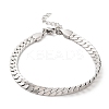 Non-Tarnish 304 Stainless Steel Curb Chain Bracelet BJEW-K226-01B-P-1