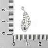 Brass Micro Pave Clear Cubic Zirconia Pendants LS-KK-U015-12P-3