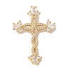 Rack Plating Brass Pave Cubic Zirconia Pendants KK-R144-14G-2