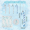 4 Sets 4 Styles Plastic Candy Cane Pendant Decorations FIND-SC0013-42A-2