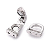 Brass Magnetic Fold Over Clasps KK-Q074-16P-2