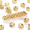 Brass Rhinestone Spacer Beads RB-A014-L5mm-01G-1