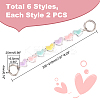 1 Set Flower & Heart & Bear & Star Transparent Acrylic Beaded Shoe Chains FIND-PH0009-97-2