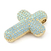 Brass Micro Pave Cubic Zirconia Pendants KK-Q821-01G-2