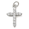 Rack Plating Brass Micro Pave Cubic Zirconia Pendants KK-K392-17C-P-1