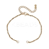2Pcs 2 Colors 304 Stainless Steel Singapore Chain Bracelet Makings AJEW-JB01321-2