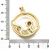 Brass Micro Pave Cubic Zirconia Pendants KK-B128-02G-3