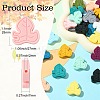 32Pcs 16 Colors Leaf Food Grade Eco-Friendly Silicone Focal Beadss SIL-CJ0002-19-2